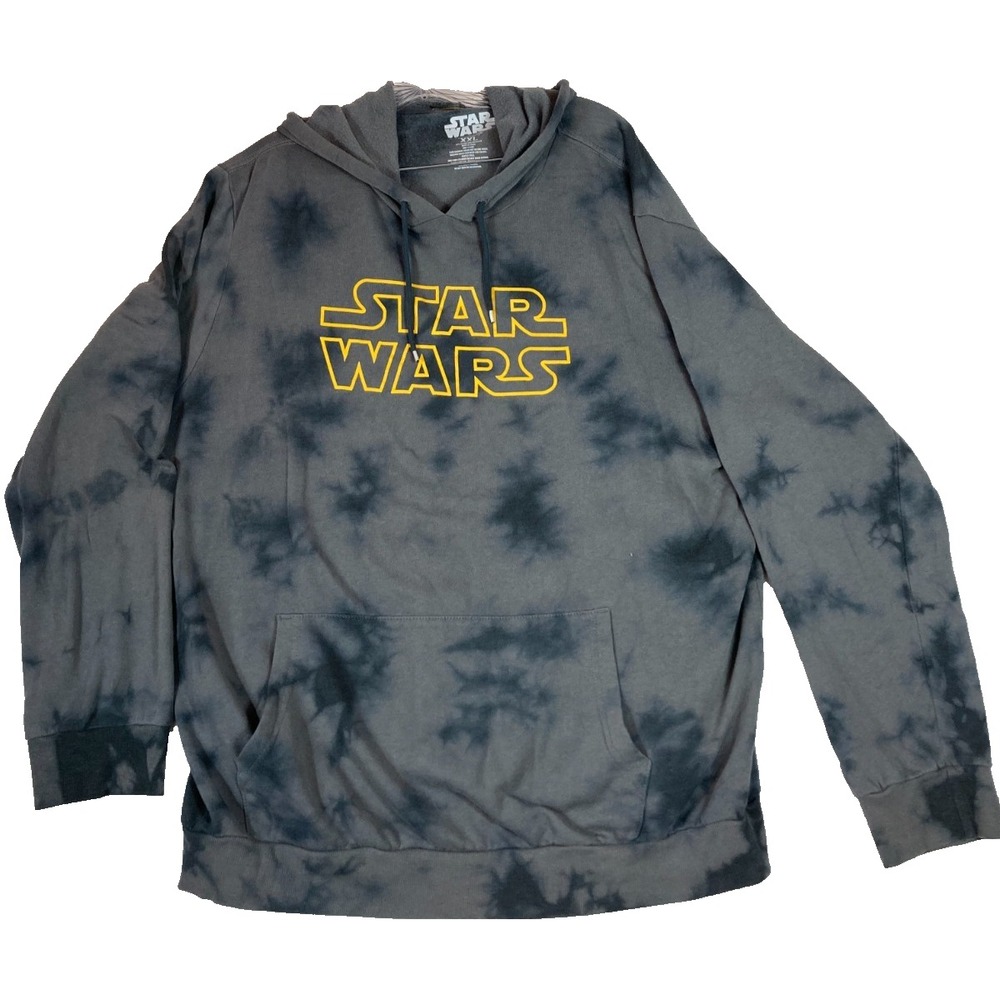 Star Wars Mens Hoodie XXL Gray Pullover stretch graphic movies
